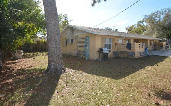 a view of a house with a patio