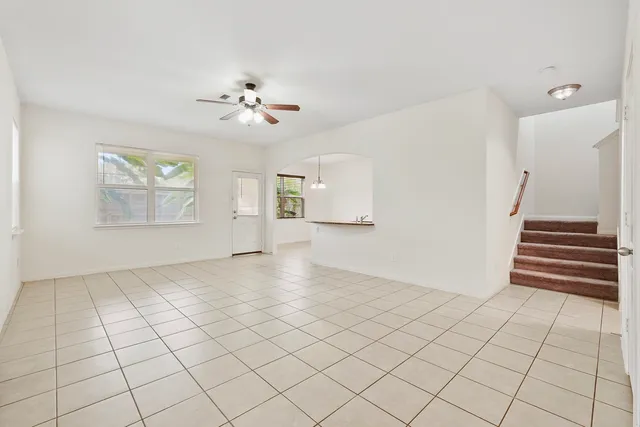 a view of an empty room and window