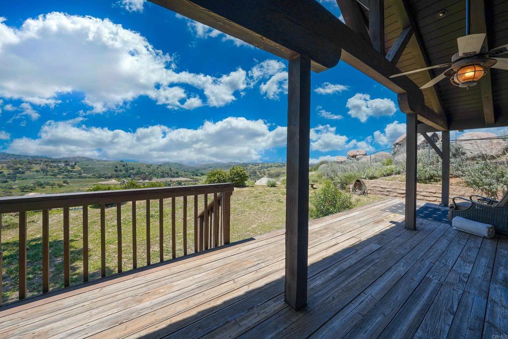 21057 Sutherland Dam Road Ramona, CA 92065 - Photo 13 of 66 a view of balcony with wooden floor
