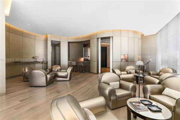 a view of a living room with furniture
