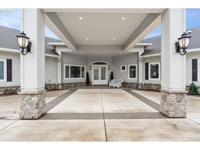 a view of a living room and dining room