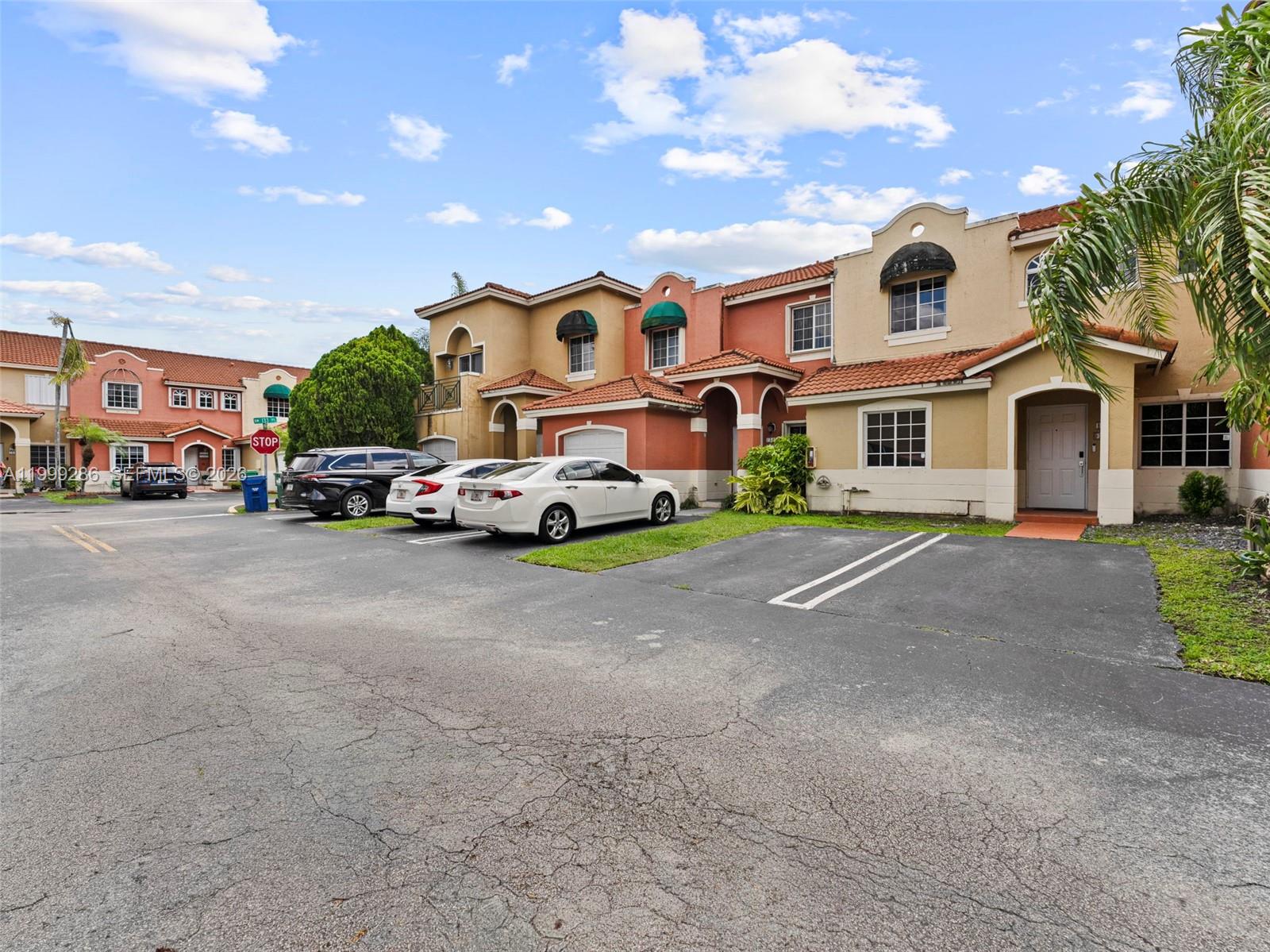 a car parked in front of a house