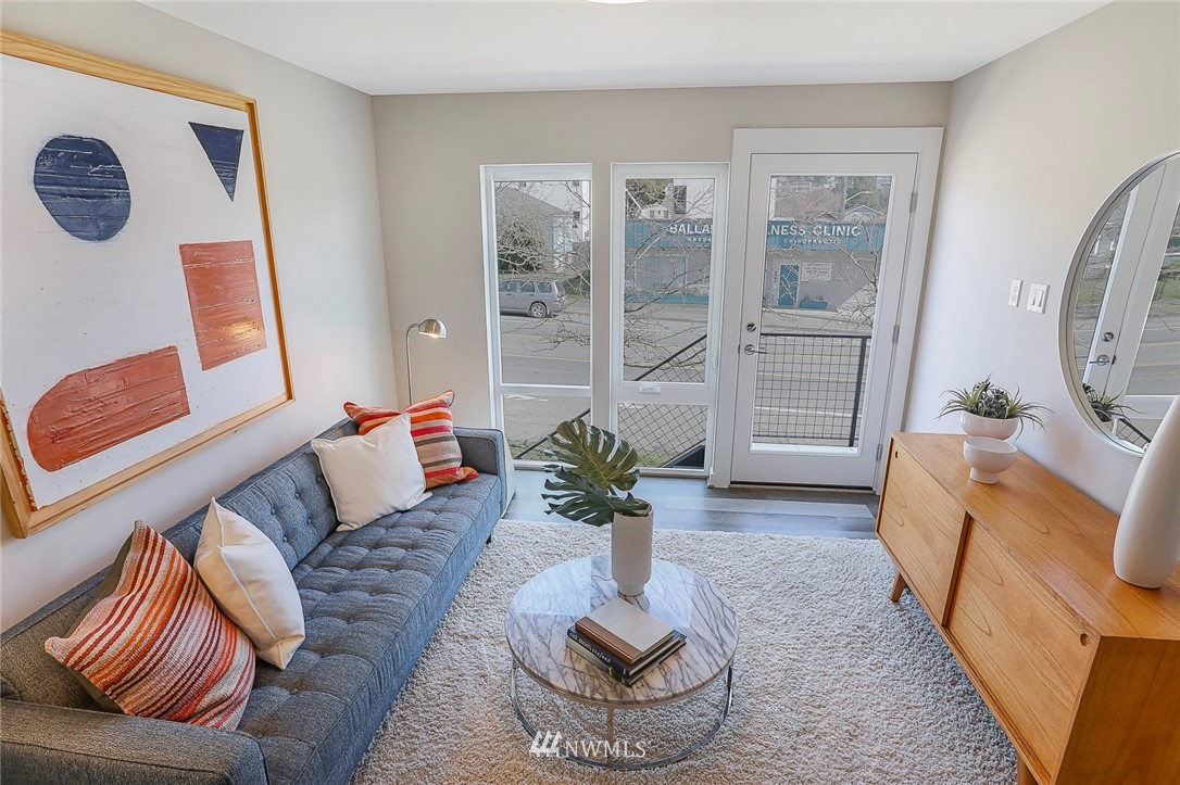 6241 8th Avenue Northwest Seattle, WA 98107 - Photo 8 of 27 a living room with furniture or couch and a potted plant