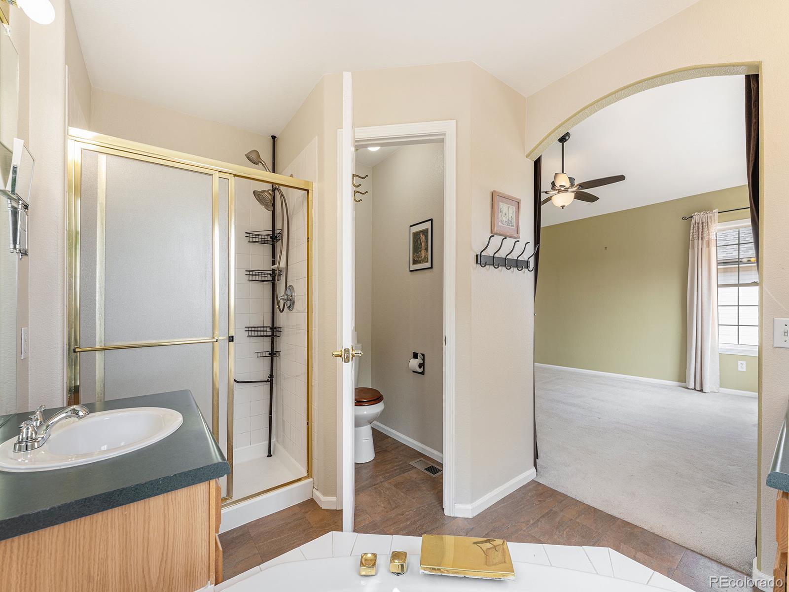 9911 Sylvestor Road Highlands Ranch, CO 80129 - Photo 27 of 31 a bathroom with a sink and a mirror