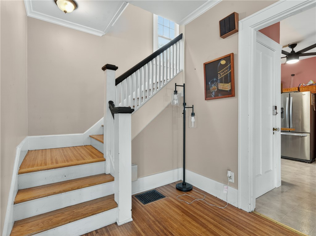 29 Harper Street Rochester, NY 14607 - Photo 30 of 46 There is a handy half bath adjacent to the kitchen