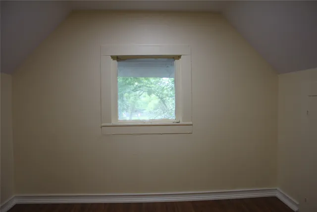 a view of a small space with window