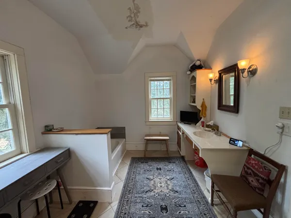 a very nice looking room with a large window