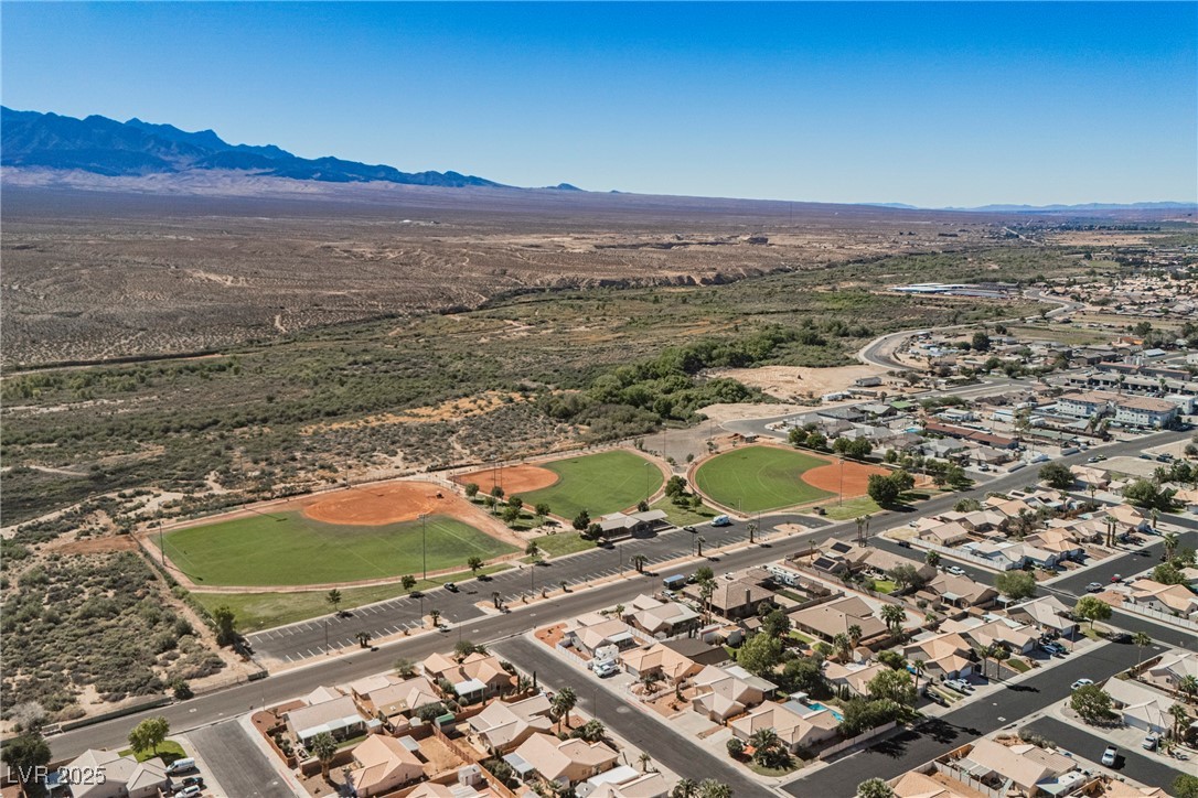 179 Grayce Mesquite, NV 89027 - Photo 23 of 25 Aerial view of residential area with a mountain backdrop