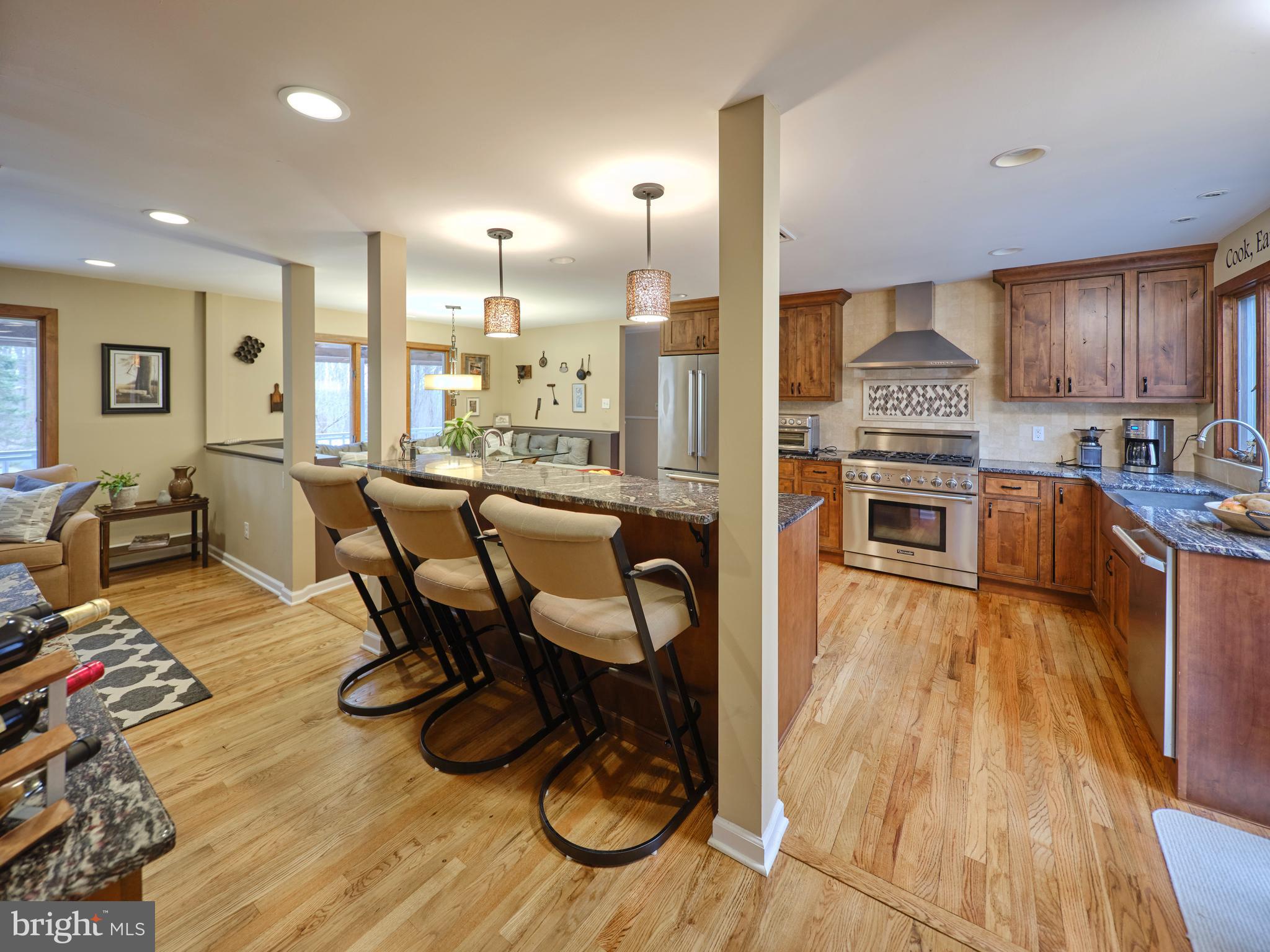 3445 Windy Bush Road New Hope, PA 18938 - Photo 14 of 47 Bar Seating at Kitchen Island