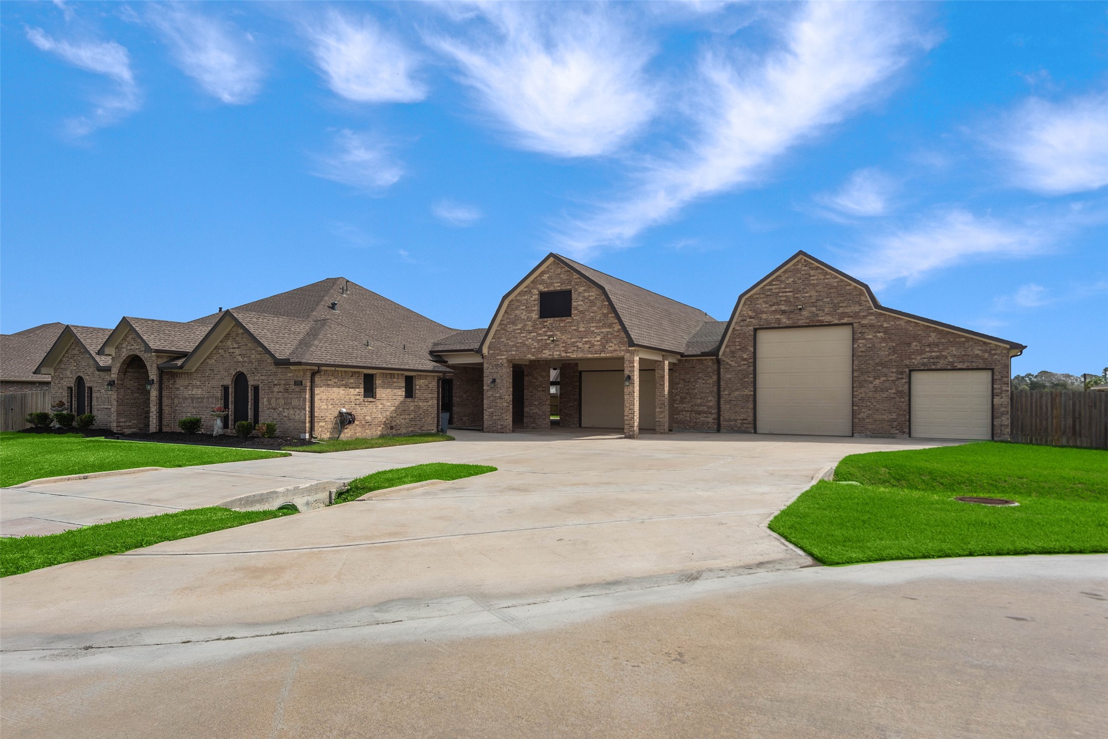 3705 Cabo Road League City, TX 77573 - Photo 2 of 43 a front view of a house with a yard and garage