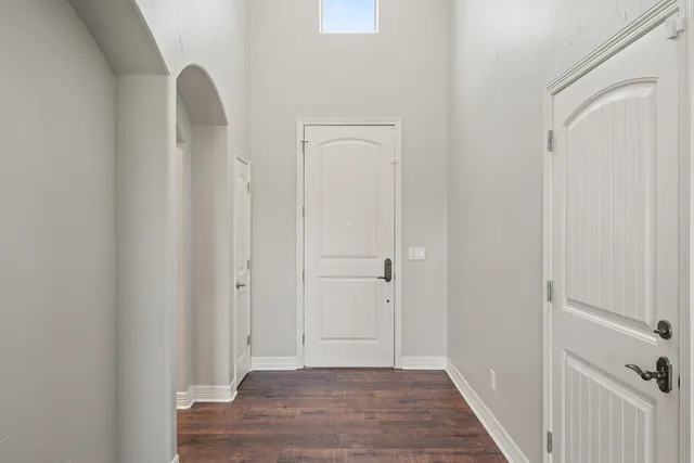 a view of a room that has a window in it