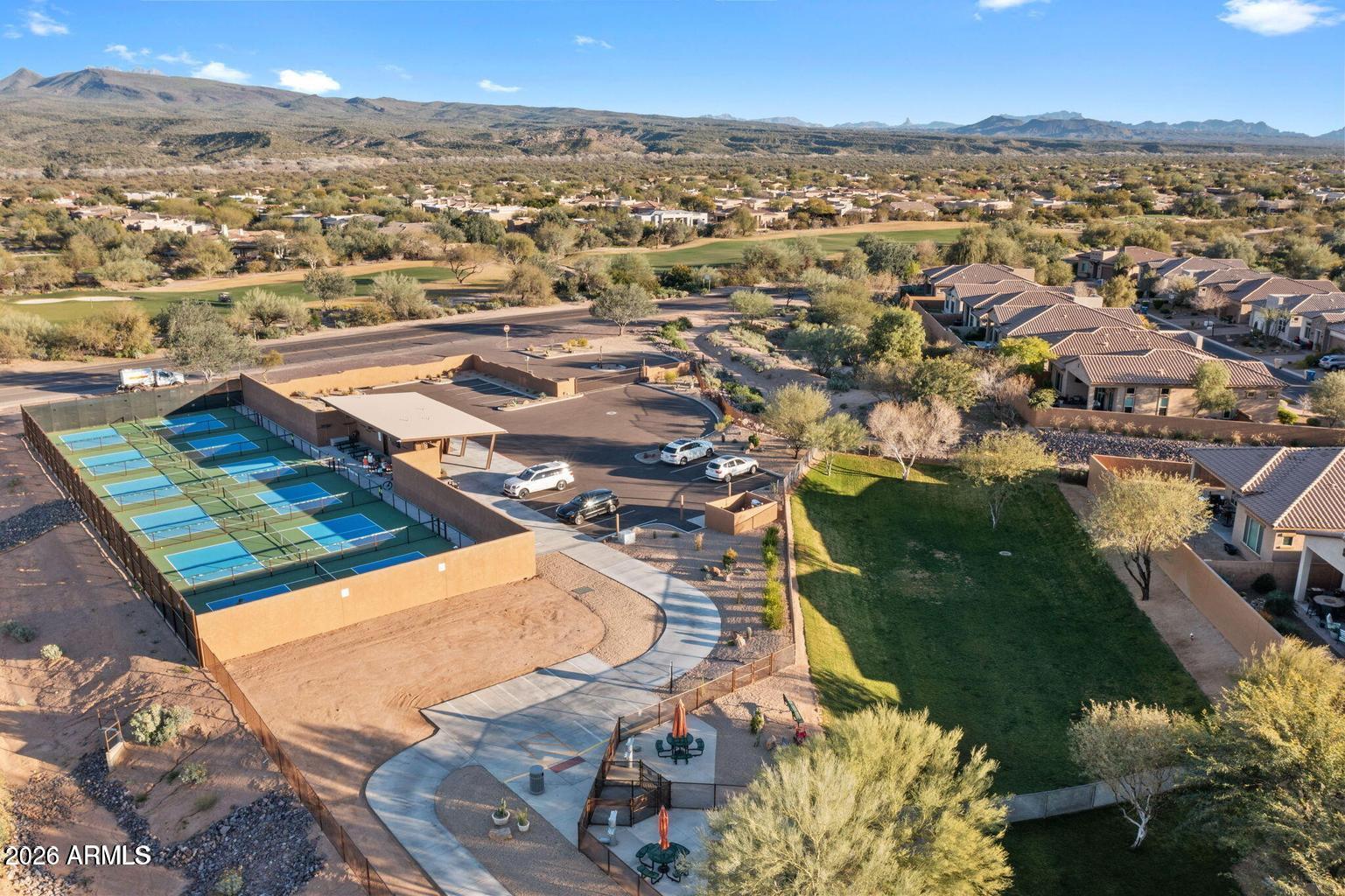 18602 Amarado Circle Rio Verde, AZ 85263 - Photo 51 of 58 an aerial view of residential houses with outdoor space