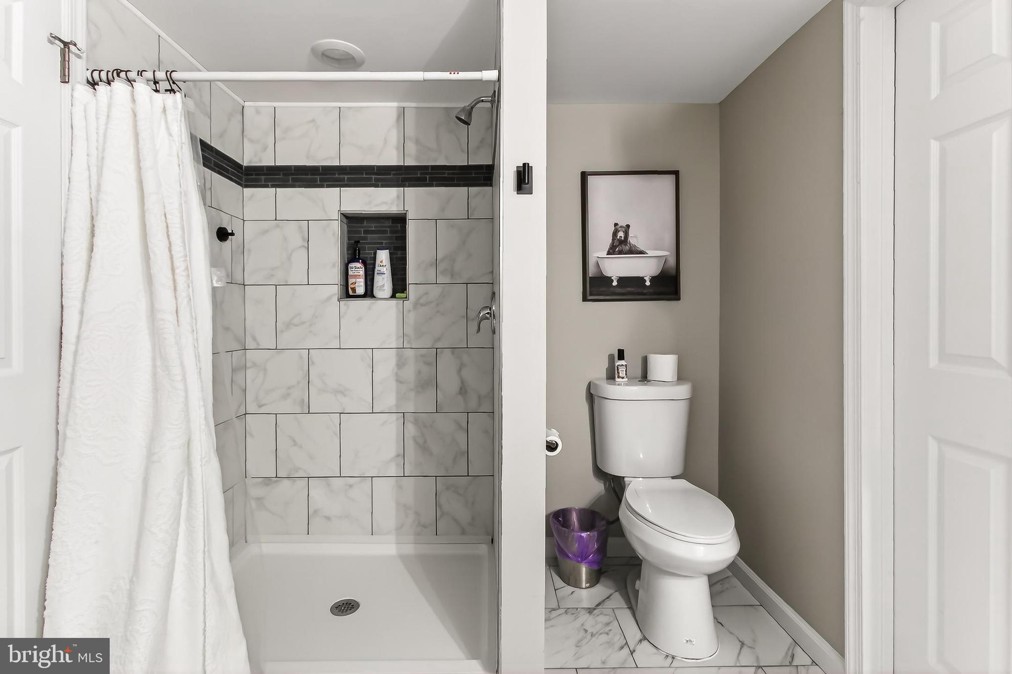 7416 Downhill Run Frederick, MD 21702 - Photo 62 of 74 a bathroom with a toilet and a shower