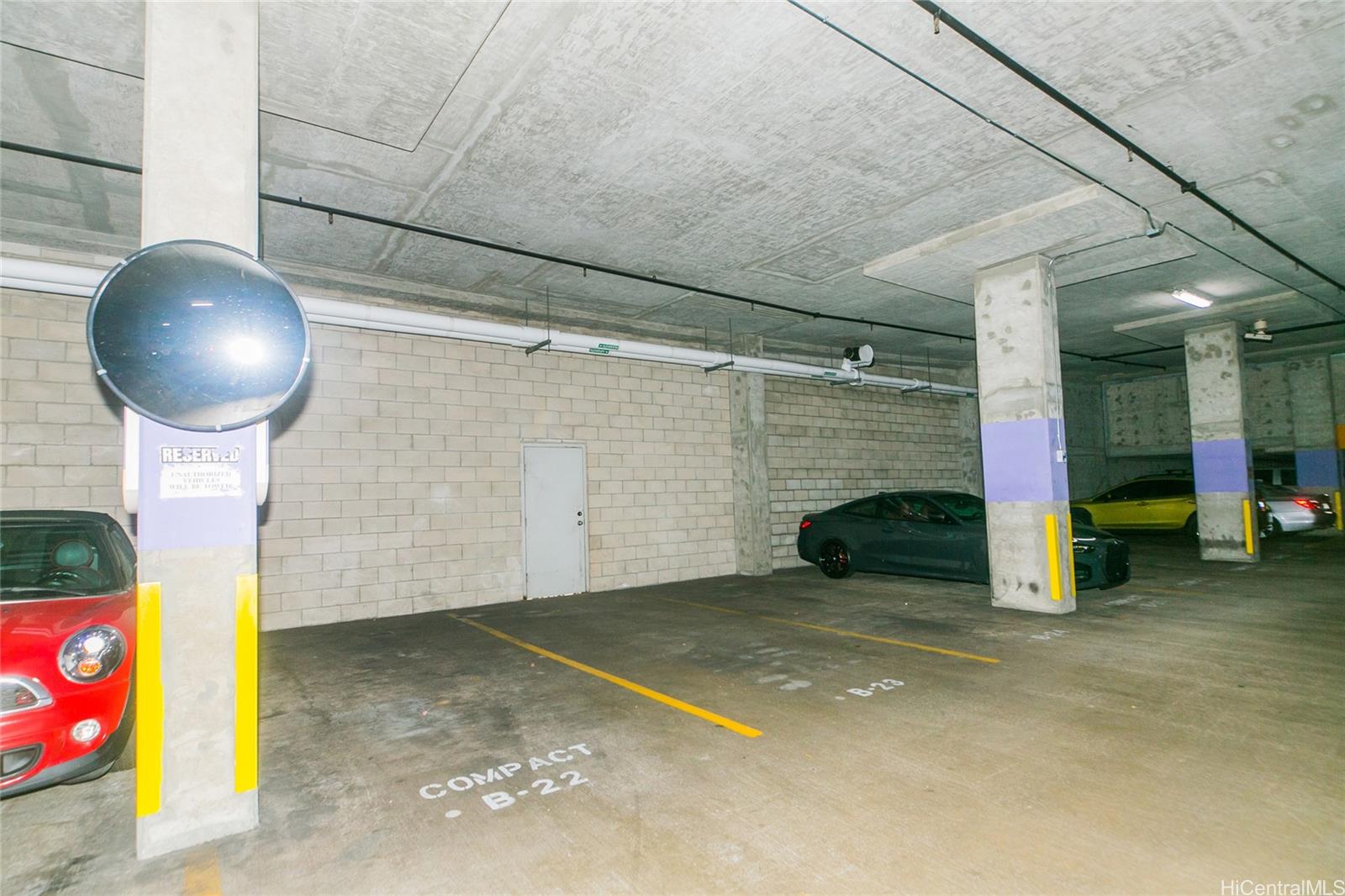 a view of a indoor garage