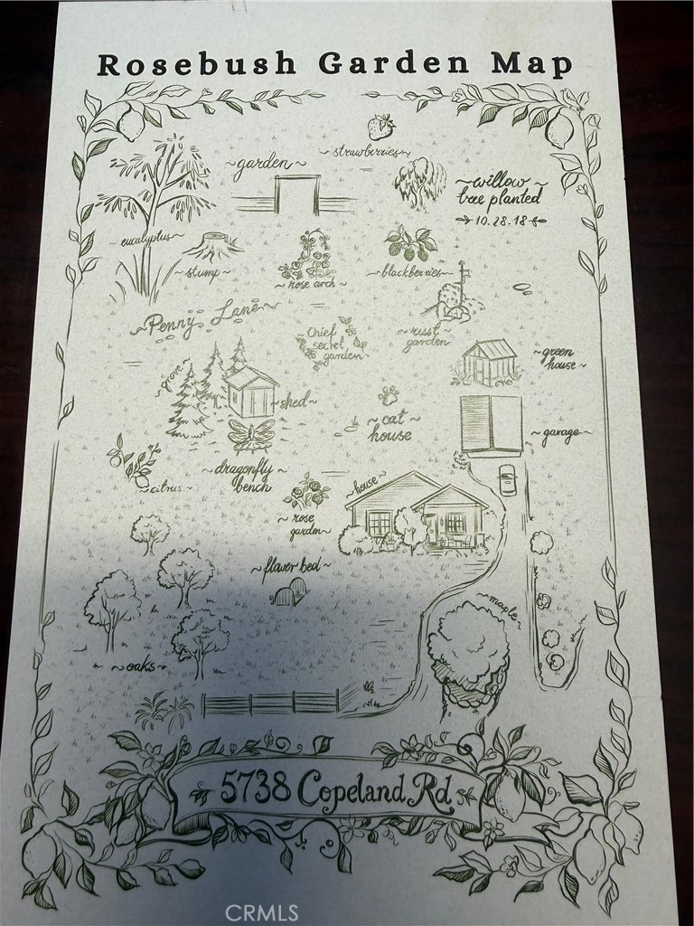 5738 Copeland Road Paradise, CA 95969 - Photo 3 of 70 Romantic schematic of the garden