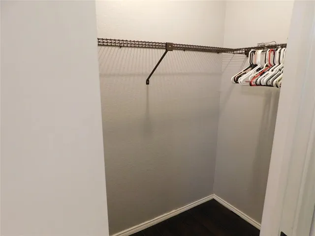 a view of small space with racks on the wall