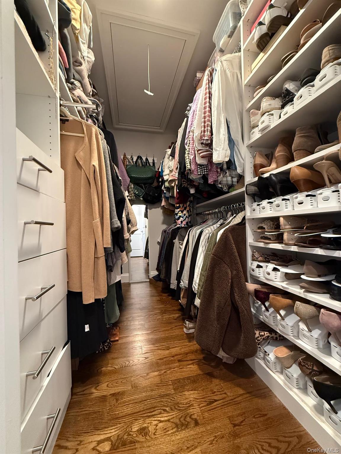 116 Winifred Drive Merrick, NY 11566 - Photo 22 of 40 a view of walk in closet with clothes and shoes