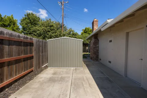 a backyard of a house