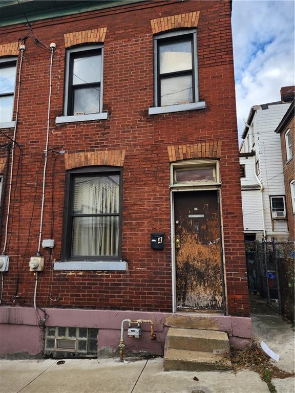 a front view of a house