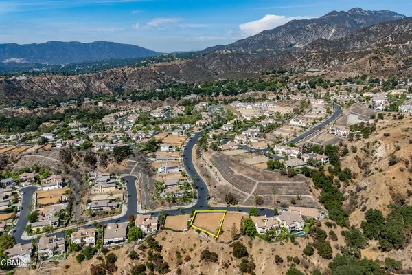 a view of a city with mountain