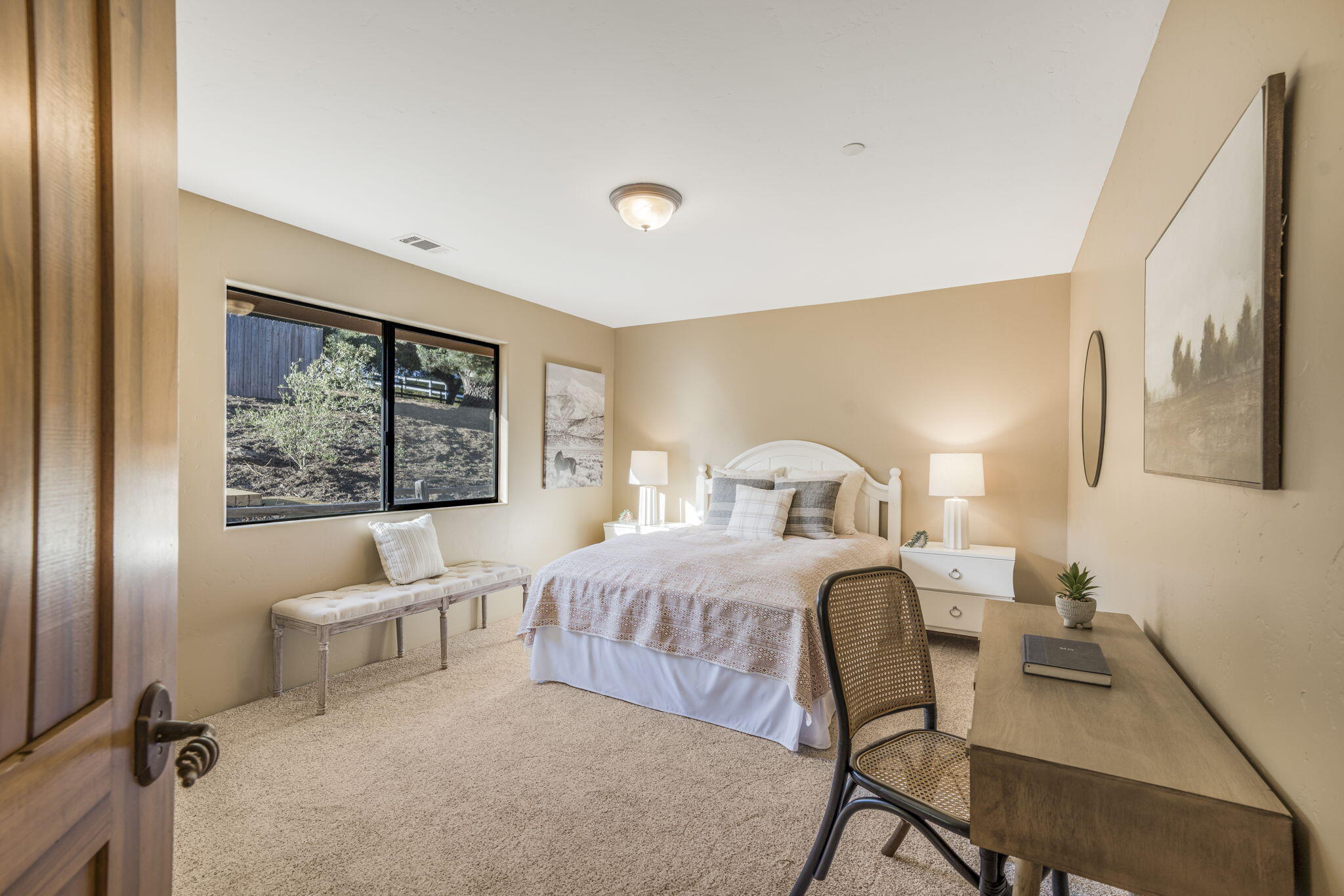 80 Bobcat Springs Road Buellton, CA 93427 - Photo 36 of 72 a living room with a bed furniture and a large window