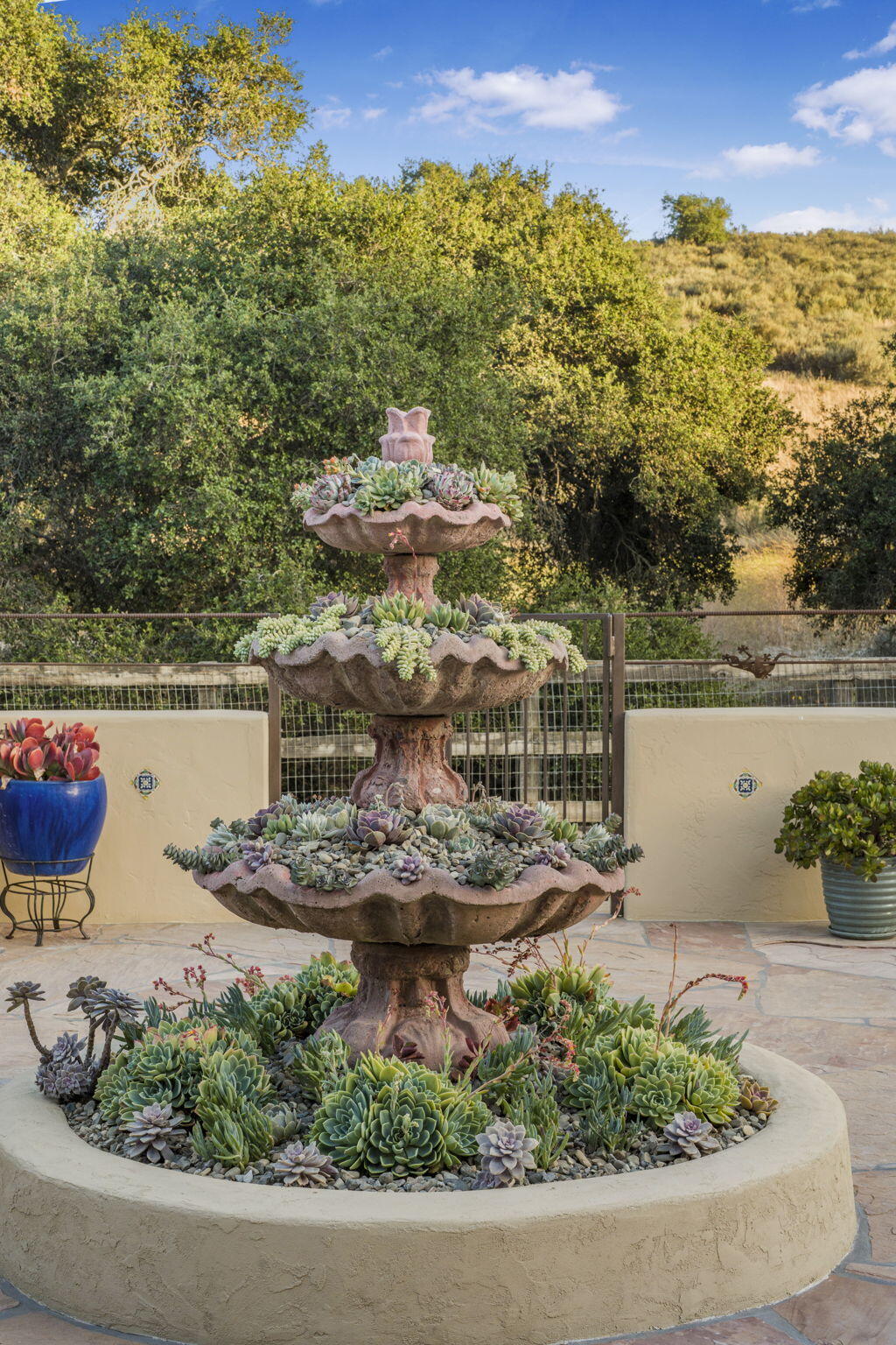 80 Bobcat Springs Road Buellton, CA 93427 - Photo 61 of 72 a view of a water fountain and a floor to ceiling window