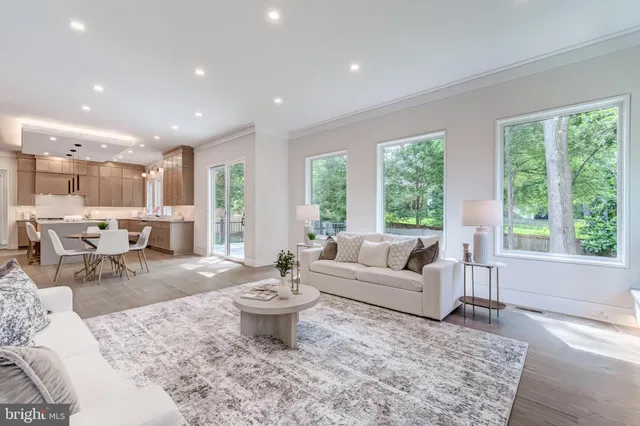 a living room with furniture and a couch