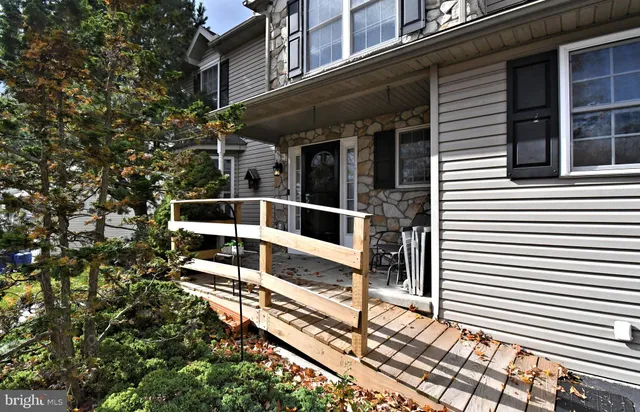 a view of a house with a large window