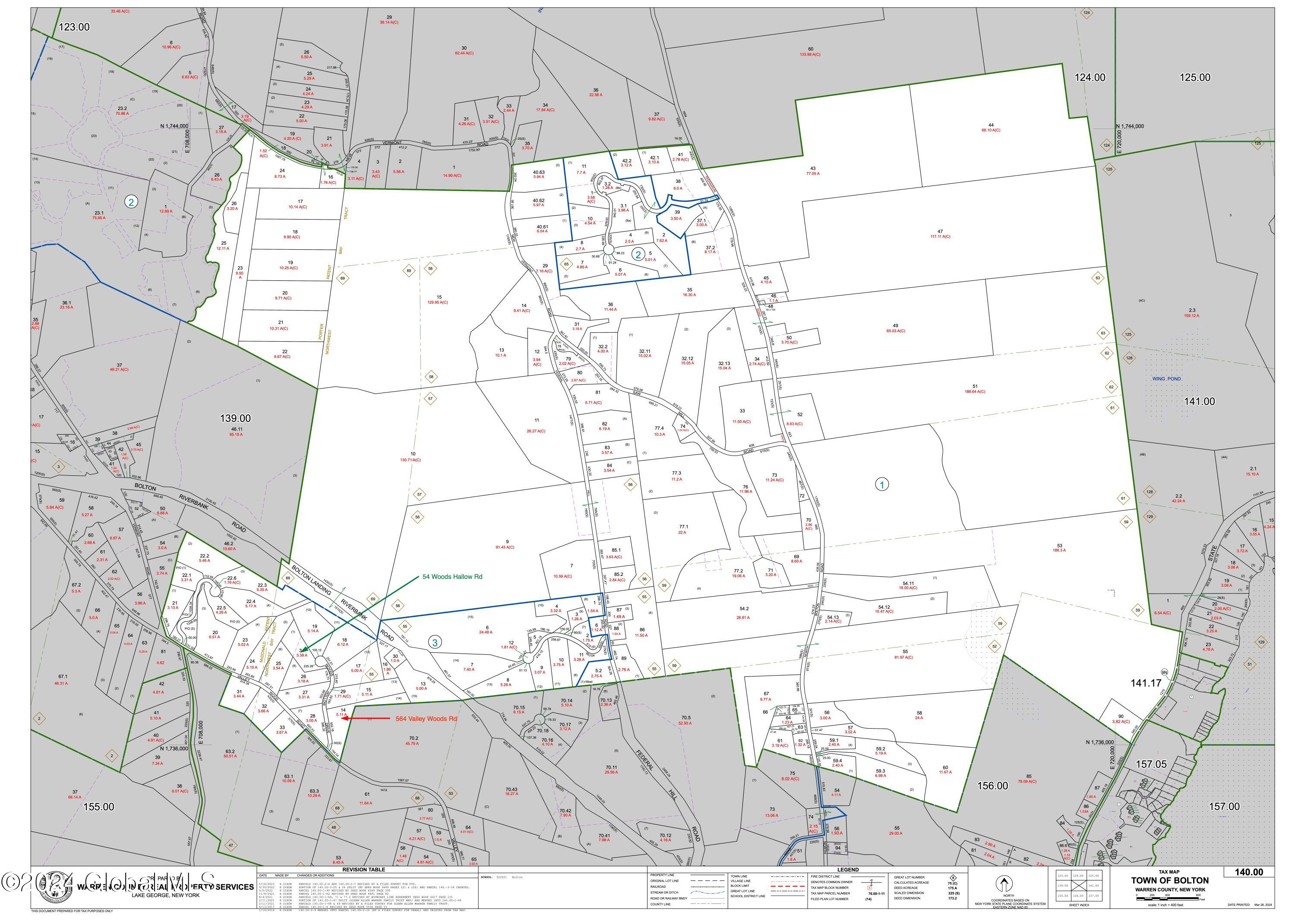 564 Valley Woods Road Bolton, NY 12814 - Photo 6 of 6 VWR. Tax Map 1
