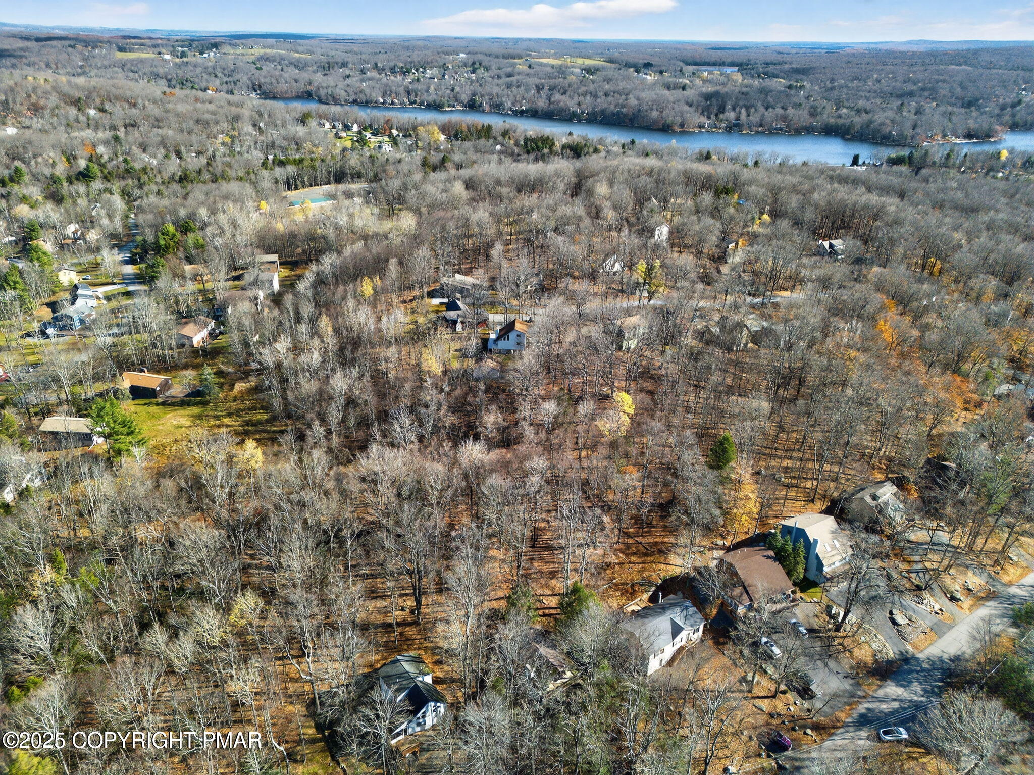 134 Deerfield Road Lake Ariel, PA 18436 - Photo 21 of 56 an aerial view of house with yard and mountain view