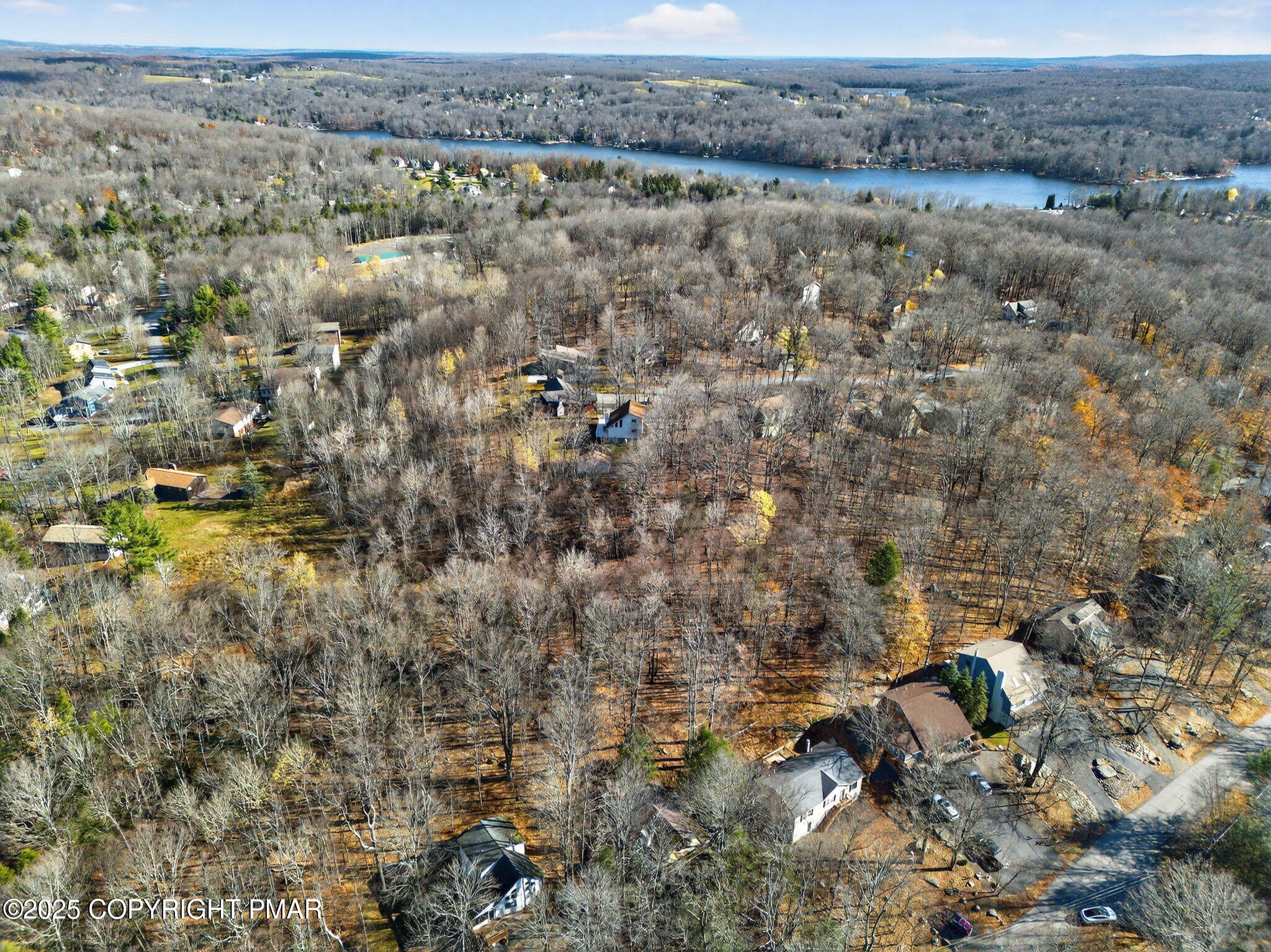 134 Deerfield Road Lake Ariel, PA 18436 - Photo 22 of 56 an aerial view of house with yard and mountain view