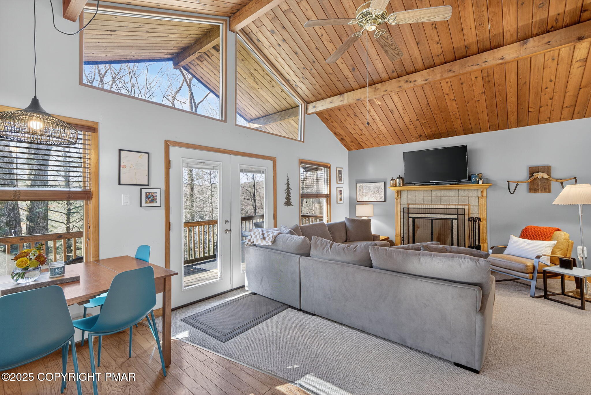 134 Deerfield Road Lake Ariel, PA 18436 - Photo 40 of 56 a living room with furniture and a fireplace