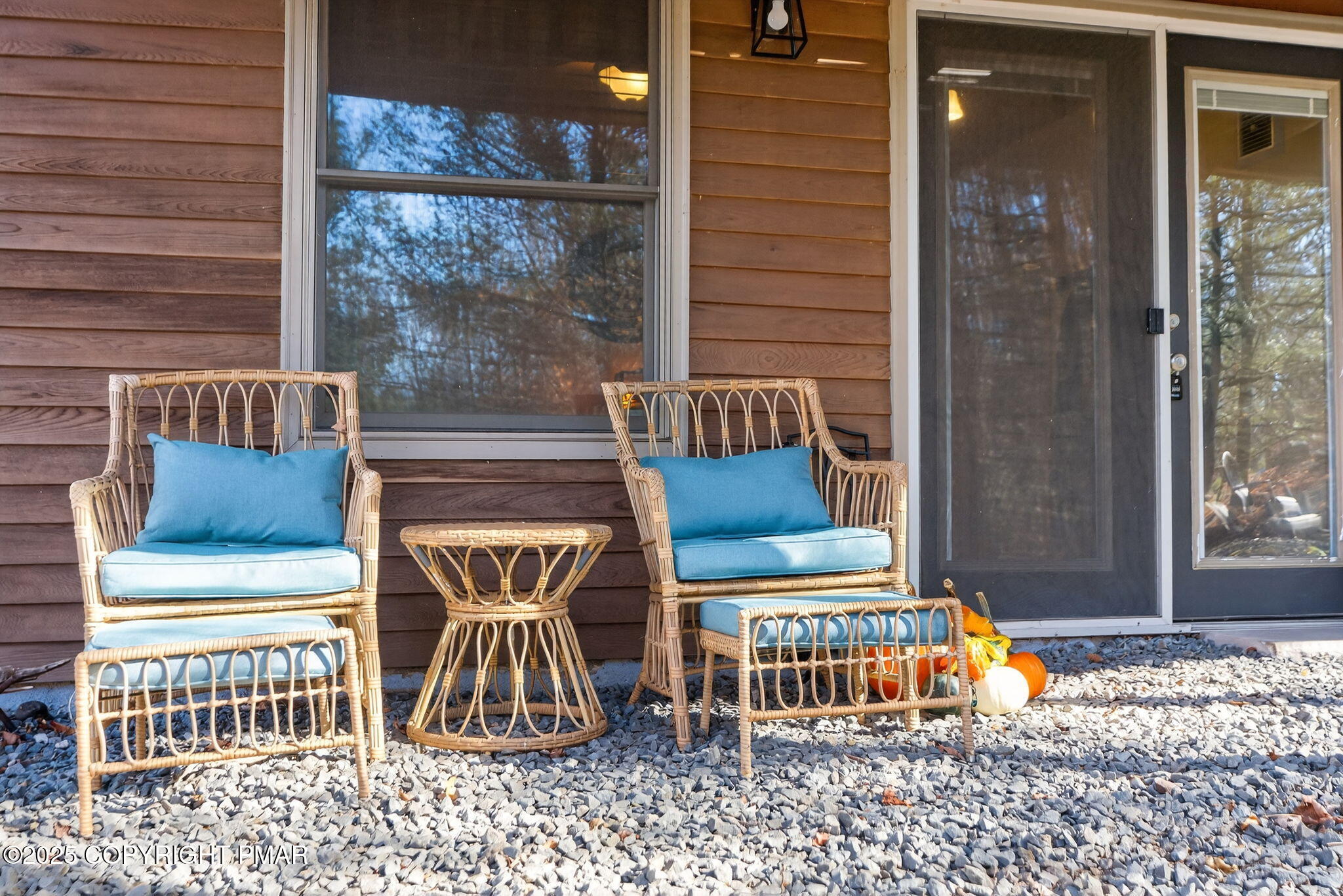 134 Deerfield Road Lake Ariel, PA 18436 - Photo 8 of 56 a backyard of a house with barbeque oven table and chairs