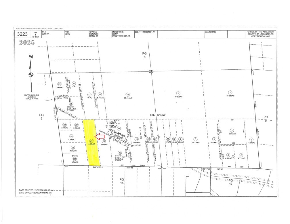 6780 Hubbard Road Acton, CA 93510 - Photo 2 of 3 Plat