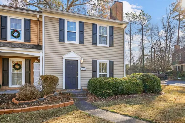 a front view of a house