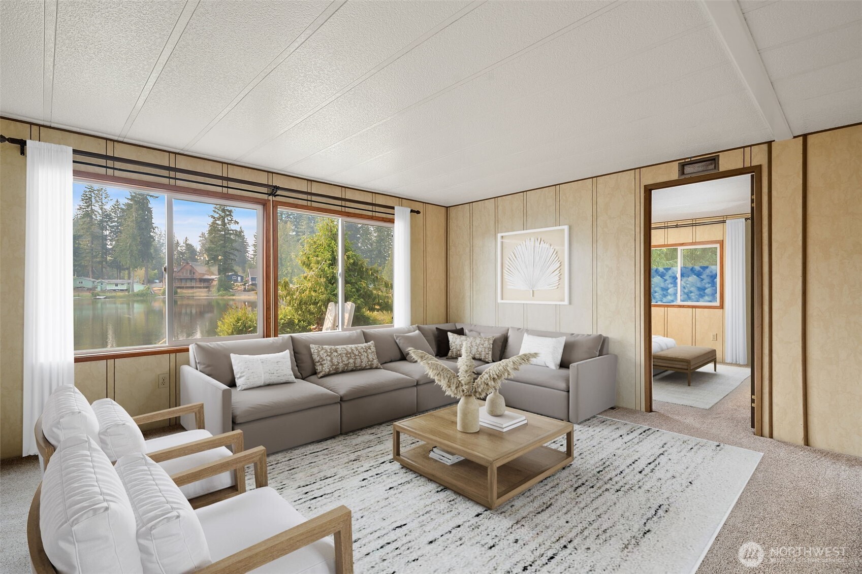 1171 E Trail Belfair, WA 98528 - Photo 4 of 29 a living room with furniture and a large window