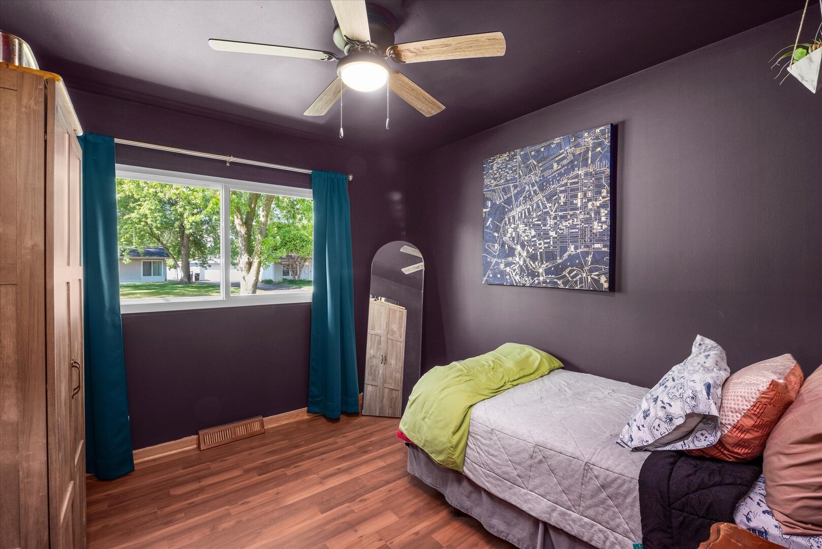 14 Hampton Road Montgomery, IL 60538 - Photo 14 of 27 a bedroom with a bed and a chandelier