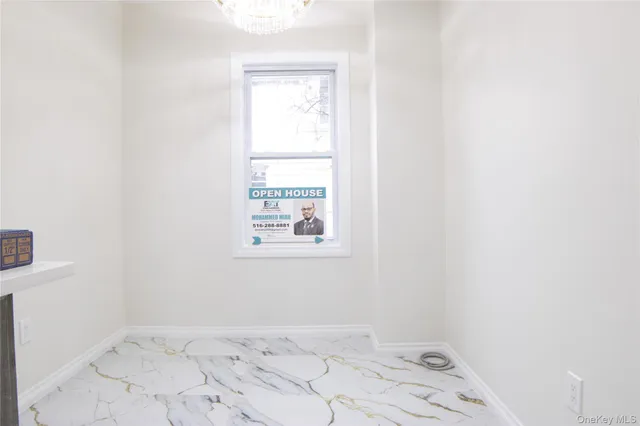 an empty room with a window