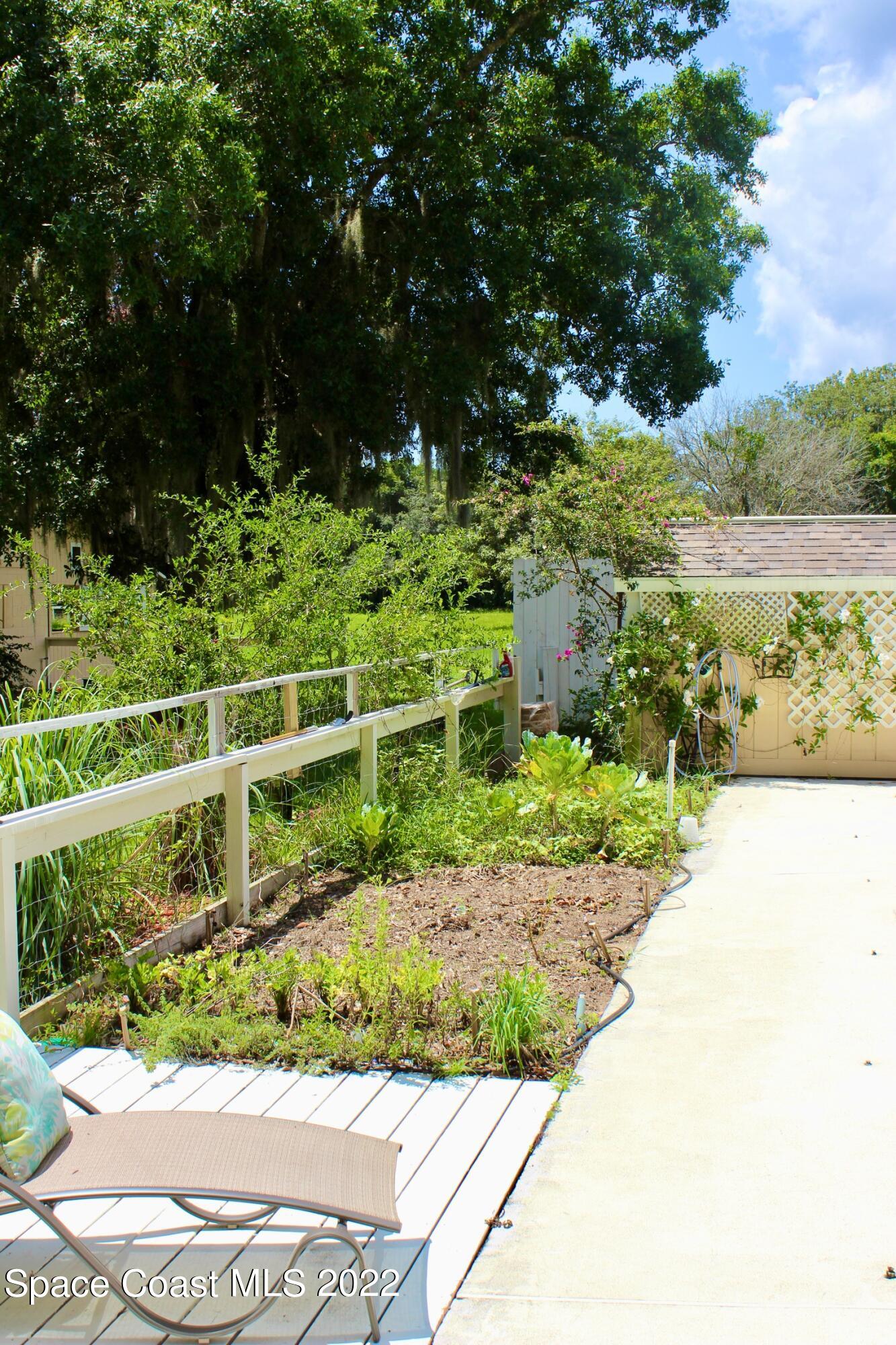 3665 Burkholm Road Mims, FL 32754 - Photo 60 of 62 a view of a garden with an outdoor space