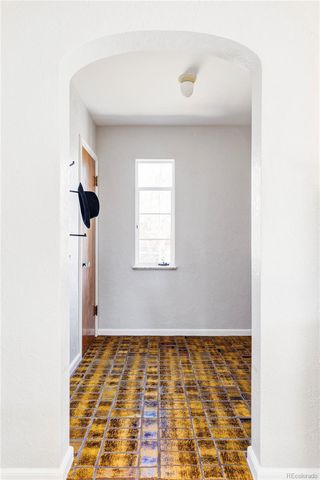 a view of hallway with a window