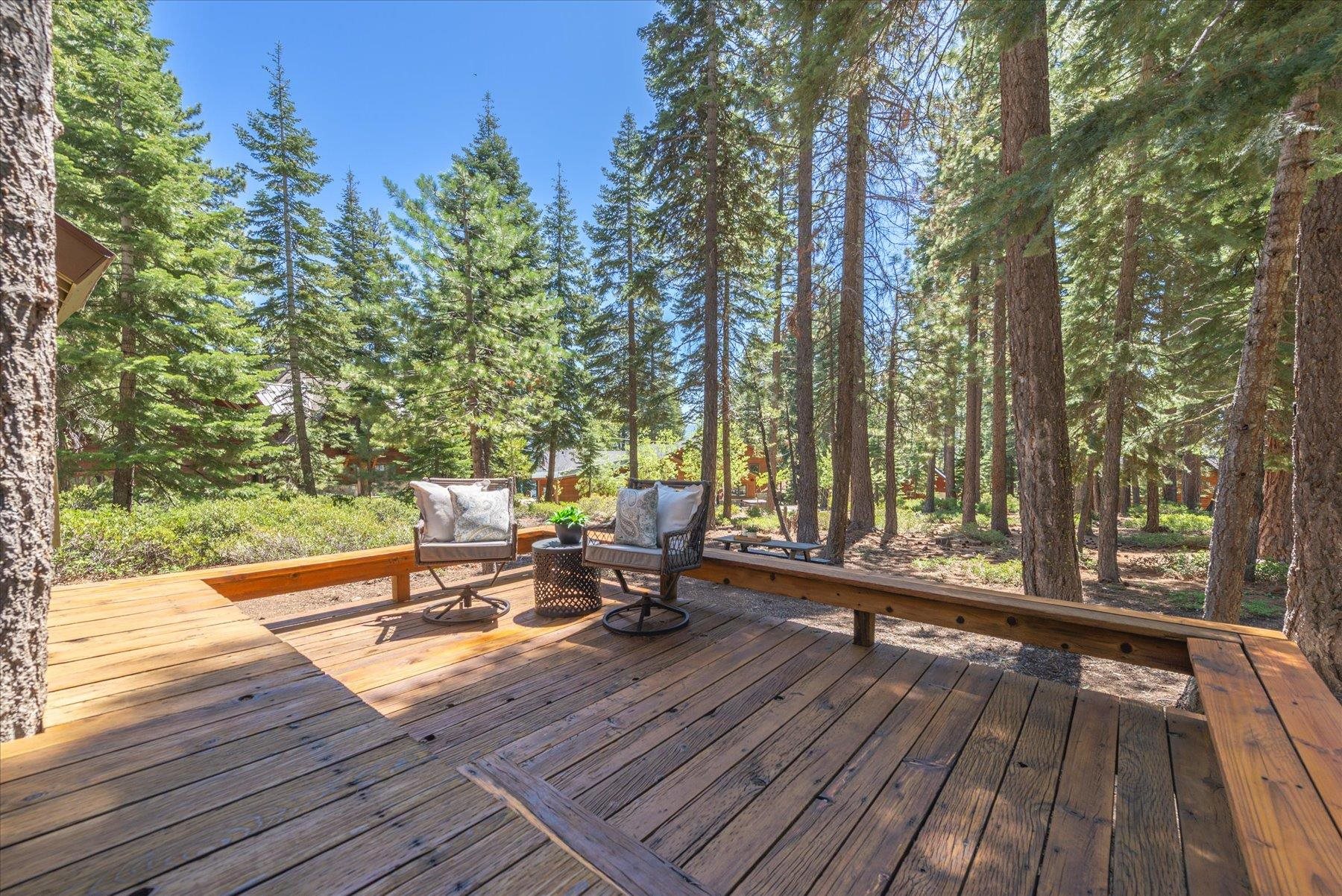 325 North Ridge Road Carnelian Bay, CA 96140 - Photo 4 of 22 a sitting area with trees in the background