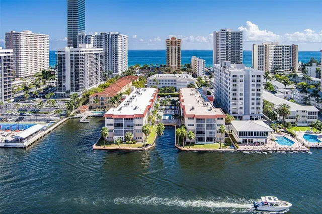 a view of a city with tall buildings