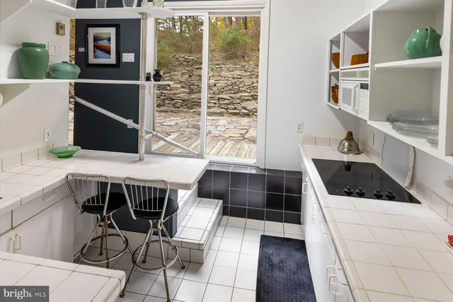 a large living room with a large window