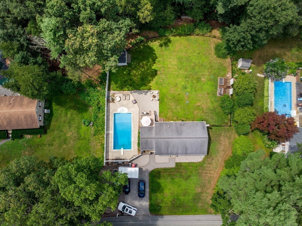 199 New Boston Road Sturbridge, MA 01566 - Photo 27 of 35 an aerial view of a house with a yard basket ball court and outdoor seating