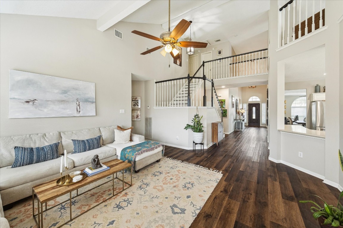 9831 Therrell Drive Houston, TX 77064 - Photo 22 of 44 a living room with furniture and wooden floor
