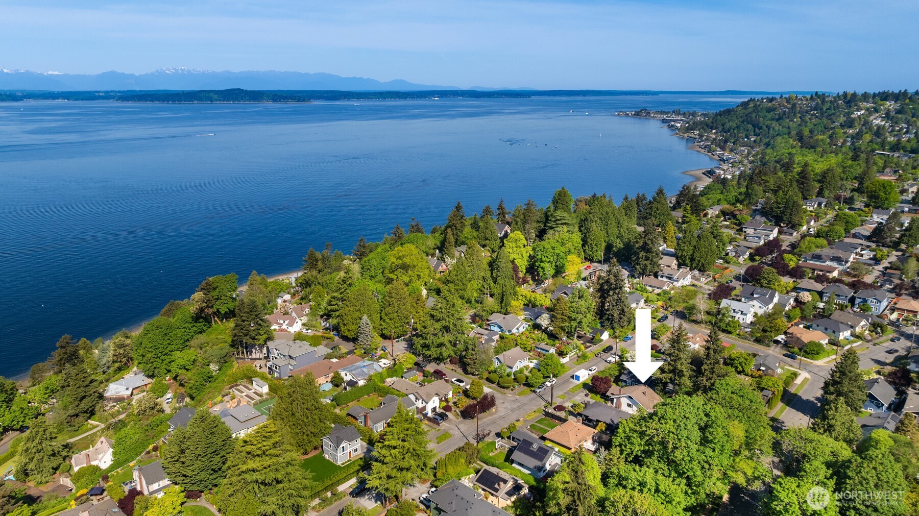 6422 49th Avenue Southwest Seattle, WA 98136 - Photo 19 of 20 a view of a lake with a beach