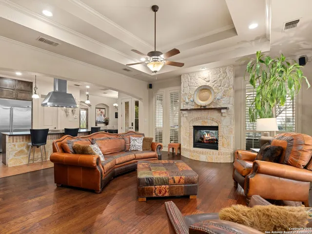 a kitchen with counter top space