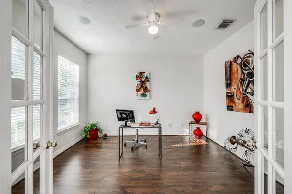 a room with furniture and a window