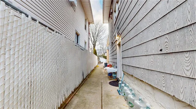 a view of a pathway of a building