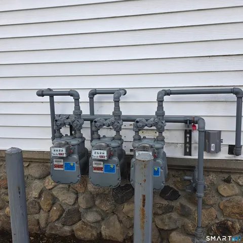a close view of water heater room